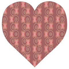 Flowers Pattern Wooden Puzzle Heart by Sparkle