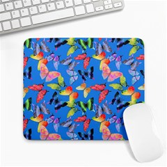 Bright Butterflies Circle In The Air Large Mousepads by SychEva