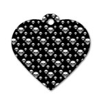 Skullmusician Dog Tag Heart (Two Sides) Front