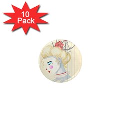 Clown Maiden 1  Mini Magnet (10 Pack)  by Limerence