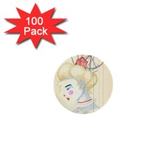 Clown Maiden 1  Mini Buttons (100 Pack)  by Limerence