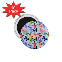 Watercolor Butterflies 1 75  Magnets (10 Pack)  by SychEva