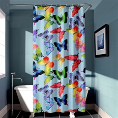 Watercolor Butterflies Shower Curtain 36  X 72  (stall)  by SychEva