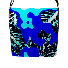 Abstract Tropical Flap Closure Messenger Bag (l) by 3cl3ctix