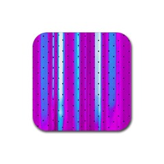 Warped Stripy Dots Rubber Coaster (square) by essentialimage365