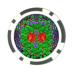 A Island Of Roses In The Calm Sea Poker Chip Card Guard by pepitasart