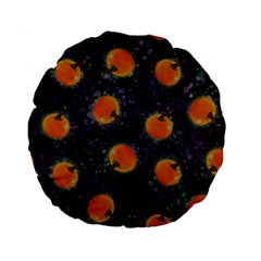 Space Pumpkins Standard 15  Premium Flano Round Cushions by SychEva