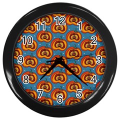 Pumpkin In Pumpkin Wall Clock (black) by SychEva