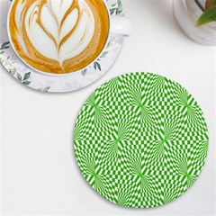 Illusion Waves Pattern Uv Print Round Tile Coaster by Sparkle