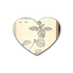 Lemon Balm Rubber Coaster (heart) by Limerence