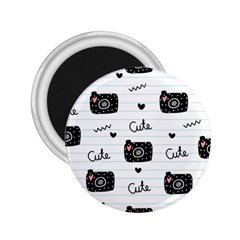 Cute Cameras Doodles Hand Drawn 2 25  Magnets by Sapixe