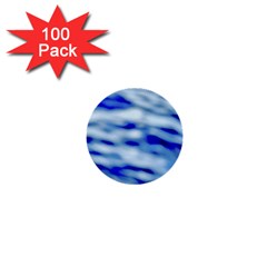 Blue Waves Abstract Series No10 1  Mini Buttons (100 Pack)  by DimitriosArt