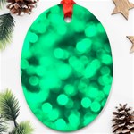 Light Reflections Abstract No10 Green Ornament (Oval) Front