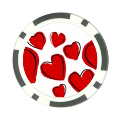 Scribbled Love Poker Chip Card Guard (10 Pack) by SomethingForEveryone