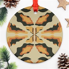 Abstract Pattern Geometric Backgrounds  Abstract Geometric  Round Ornament (two Sides) by Eskimos