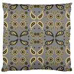 Floral folk damask pattern Fantasy flowers Floral geometric fantasy Large Flano Cushion Case (One Side) Front