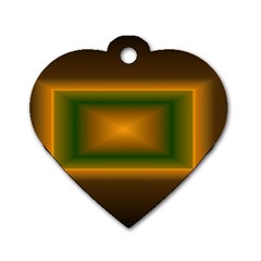 Gradient Dog Tag Heart (one Side) by Sparkle