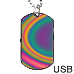 Gradientcolors Dog Tag Usb Flash (two Sides) by Sparkle