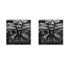 Bw Creepy Fantasy Scene Artwork Cufflinks (square) by dflcprintsclothing