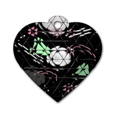 Digital Illusion Dog Tag Heart (one Side) by Sparkle