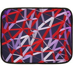 3d Lovely Geo Lines Vii Fleece Blanket (mini) by Uniqued