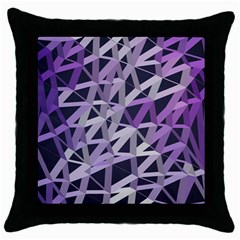 3d Lovely Geo Lines  Iv Throw Pillow Case (black) by Uniqued