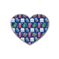 New Year Gifts Rubber Coaster (heart) by SychEva