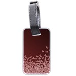 Red Gradient Butterflies pattern, nature theme Luggage Tag (two sides) Back