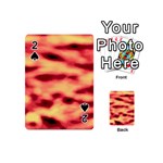 Red Waves Flow Series 4 Playing Cards 54 Designs (Mini) Front - Spade2