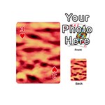 Red Waves Flow Series 4 Playing Cards 54 Designs (Mini) Front - Heart3