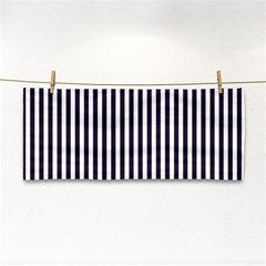 Minimalistic Black And White Stripes, Vertical Lines Pattern Hand Towel by Casemiro