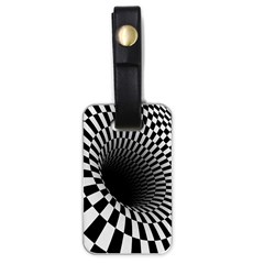 3d Optical Illusion, Dark Hole, Funny Effect Luggage Tag (one Side) by Casemiro