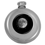 Lune étoilé Round Hip Flask (5 oz) Front