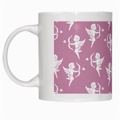 Cupid Pattern White Mugs by Valentinaart