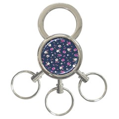 Flowers Pattern 3-ring Key Chain by Sparkle