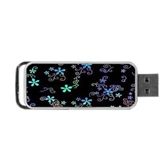 Flowers Pattern Portable Usb Flash (two Sides) by Sparkle