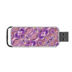 Liquid Art Pouring Abstract Seamless Pattern Tiger Eyes Portable USB Flash (One Side) Front