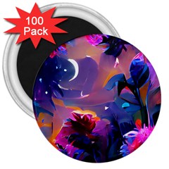 Floral 3  Magnets (100 Pack) by Dazzleway