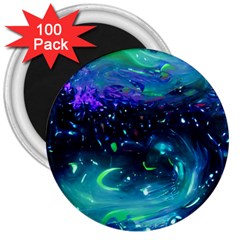 Blue Galaxy 3  Magnets (100 Pack) by Dazzleway