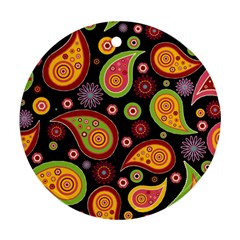 Paisley Pattern Design Ornament (round) by befabulous