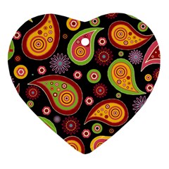 Paisley Pattern Design Ornament (heart) by befabulous