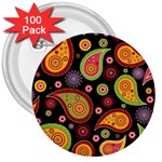 Paisley Pattern Design 3  Buttons (100 pack)  Front