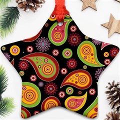 Paisley Pattern Design Star Ornament (two Sides) by befabulous