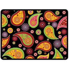 Paisley Pattern Design Fleece Blanket (large)  by befabulous