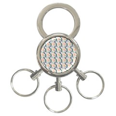 Flowers Pattern 3-ring Key Chain by Sparkle