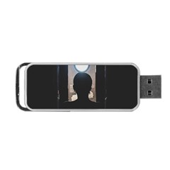 Woman Watching Window High Contrast Scene 2 Portable Usb Flash (one Side) by dflcprintsclothing