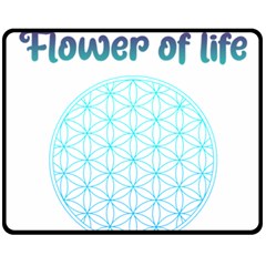 Flower Of Life  Double Sided Fleece Blanket (medium)  by tony4urban