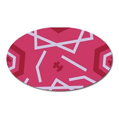 Abstract Pattern Geometric Backgrounds   Oval Magnet by Eskimos