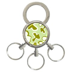 Abstract Pattern Geometric Backgrounds   3-ring Key Chain by Eskimos