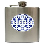 Abstract pattern geometric backgrounds   Hip Flask (6 oz) Front